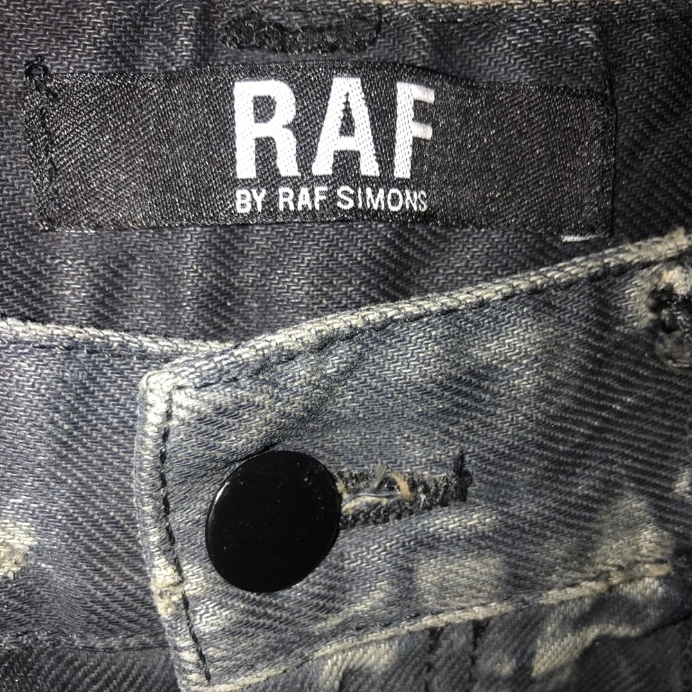 Raf by Raf Simons: “Lightning” waxed denim